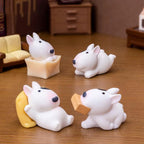 Mini Bull Terrier Dog Figurine – Micro Landscape for Home Desktop Decor