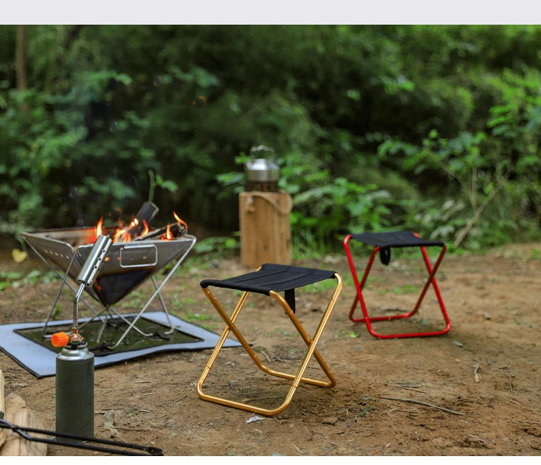 Portable Folding Camping Chair – Aluminum Alloy Seat for Outdoor Fishing