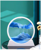 3D Moving Sand Art Frame – Dynamic Liquid Hourglass for Office Home Decor