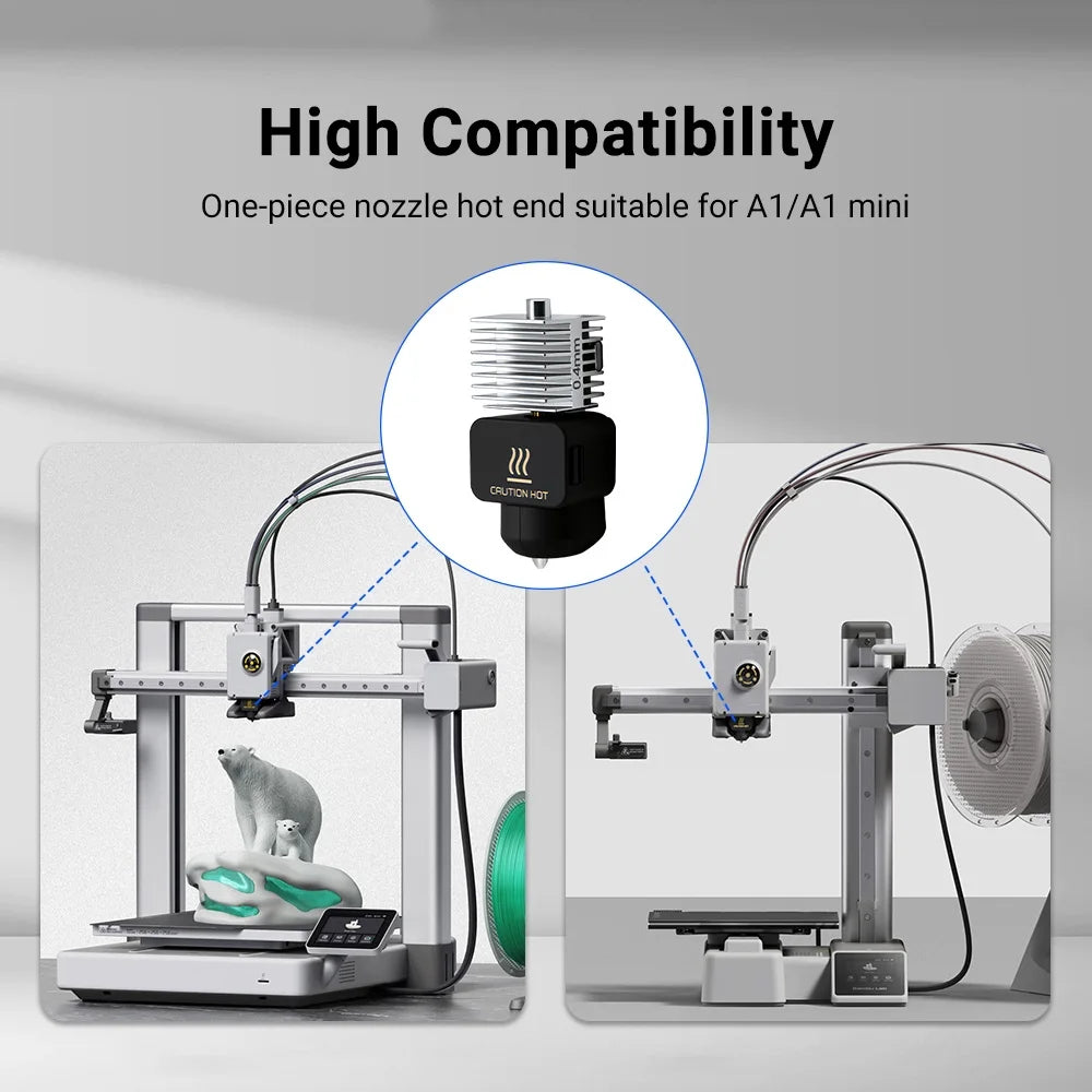 Hardened Steel Hotend Kit – High Speed 3D Printer Nozzle for Bambu Lab A1