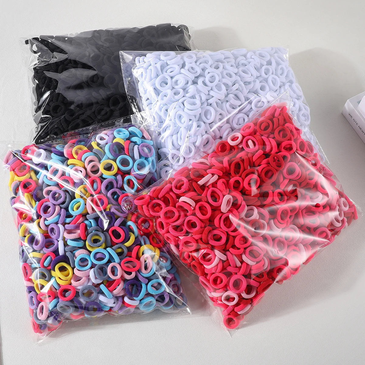 Colorful Nylon Hair Ties – Elastic Ponytail Holders for Kids Hair Styling