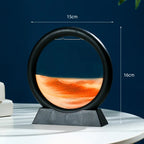 3D Moving Sand Art Frame – Dynamic Liquid Hourglass for Office Home Decor