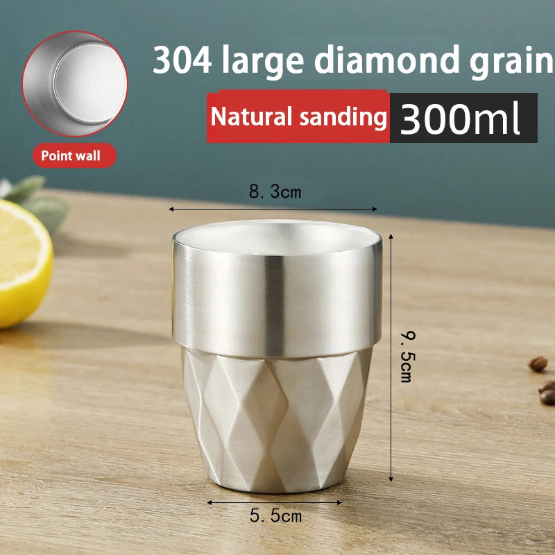 Stainless Steel Diamond Hammer Cup – Insulated Outdoor Camping Drinkware