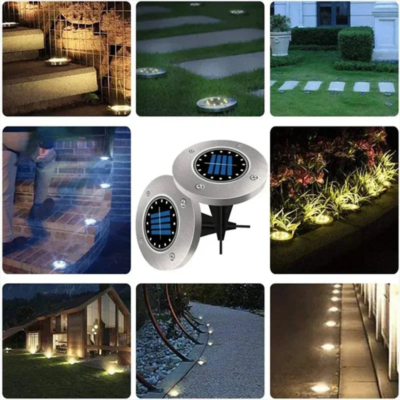 Solar LED Underground Spotlight – Weatherproof Lamp for Garden and Lawn