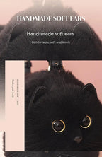 Plush Cat Shoulder Bag – Cute Winter Messenger Purse for Women