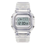 Transparent Digital Sport Wristwatch – Unisex Timepiece for Kids and Adults