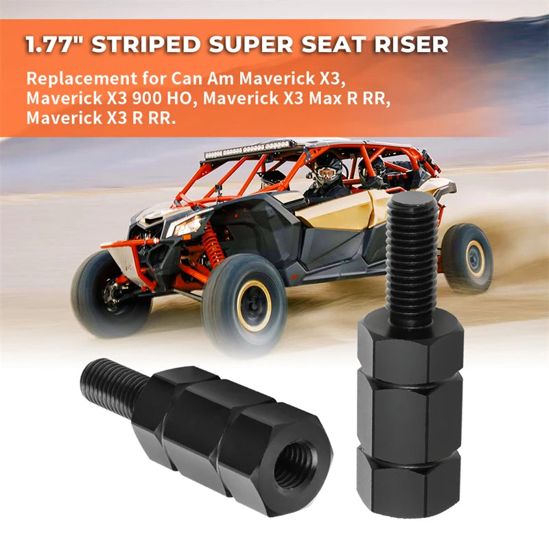 Aluminum Seat Risers – 1.77 Inch Lift for Can-Am Maverick X3 UTV