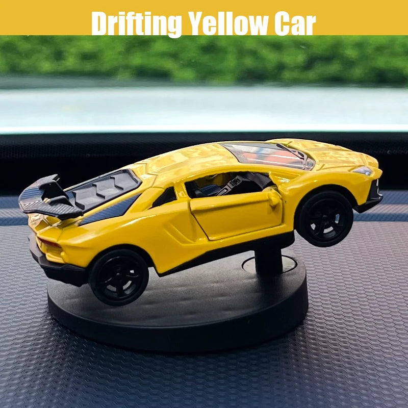 Drifting Car Dashboard Ornament – Swinging Model for Racing Enthusiasts