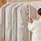 Transparent Zippered Garment Bag – Dustproof Cover for Suit and Dress Storage