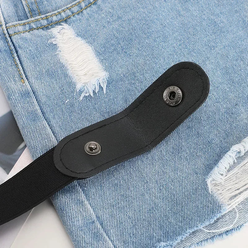 Stretch Elastic No Buckle Belt – Invisible Waistband for Men and Women