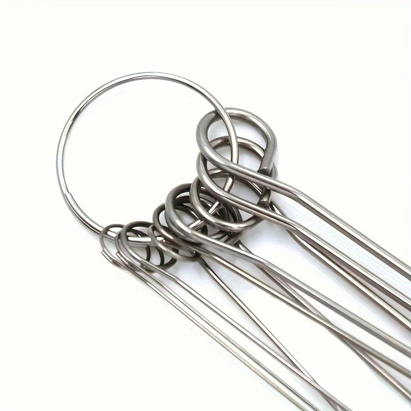 Stainless Steel Cleaning Brushes – Multi-Size Needle Set for Shower Heads