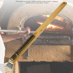 Brass Bristle Pizza Oven Brush – Copper Cleaning Tool for Grill Maintenance