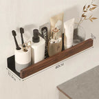 Corner Bathroom Shelf – Solid Wood Wall Mounted Organizer for Shower Storage