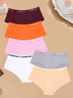 Cotton Letter Belt Briefs – Low Waist Breathable Lingerie for Women
