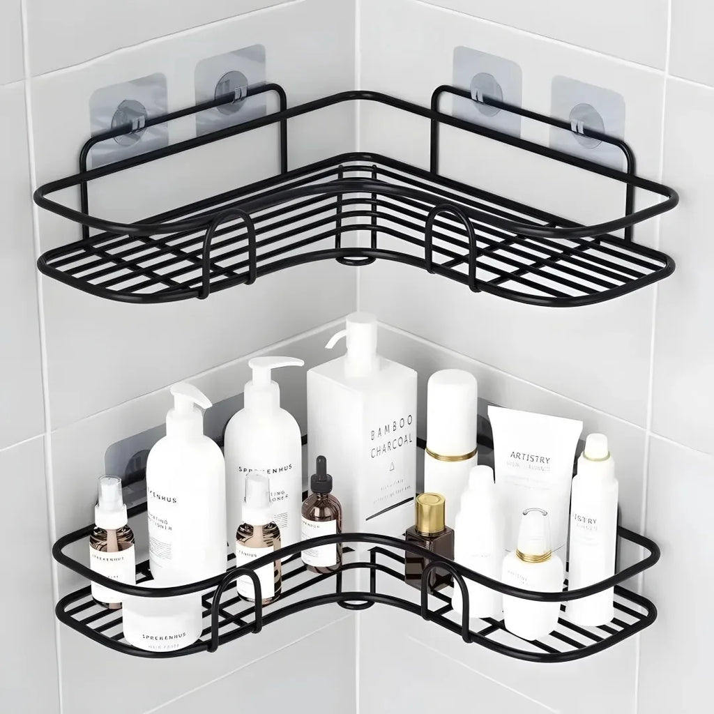 Bathroom Corner Storage Shelf – Wall Mounted Organizer for Shower