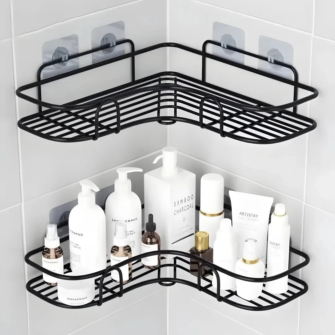 Bathroom Corner Storage Shelf – Wall Mounted Organizer for Shower