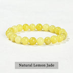 Natural Stone Bead Bracelet – Healing Crystal Gemstone Jewelry for Men and Women