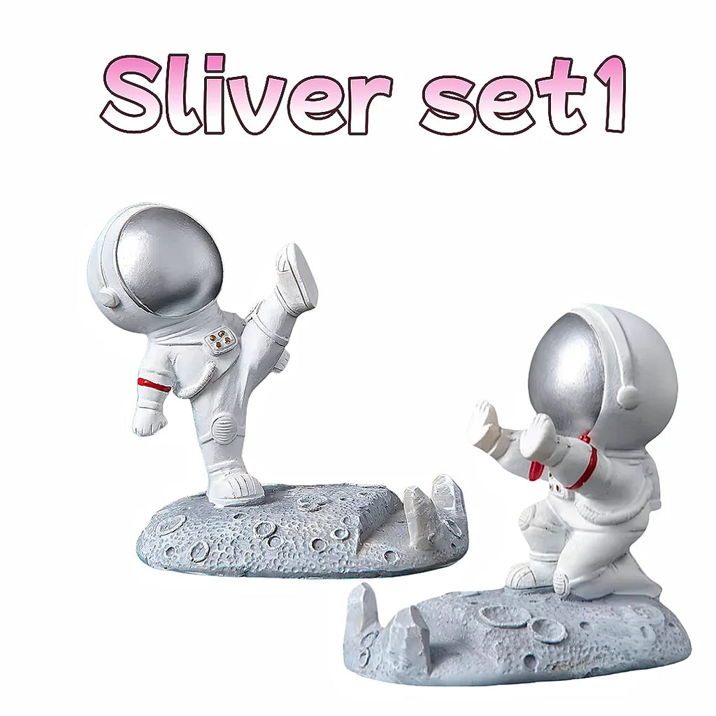 Nordic Astronaut Phone Stand – Spaceman Desk Holder for Office Decor Gifts
