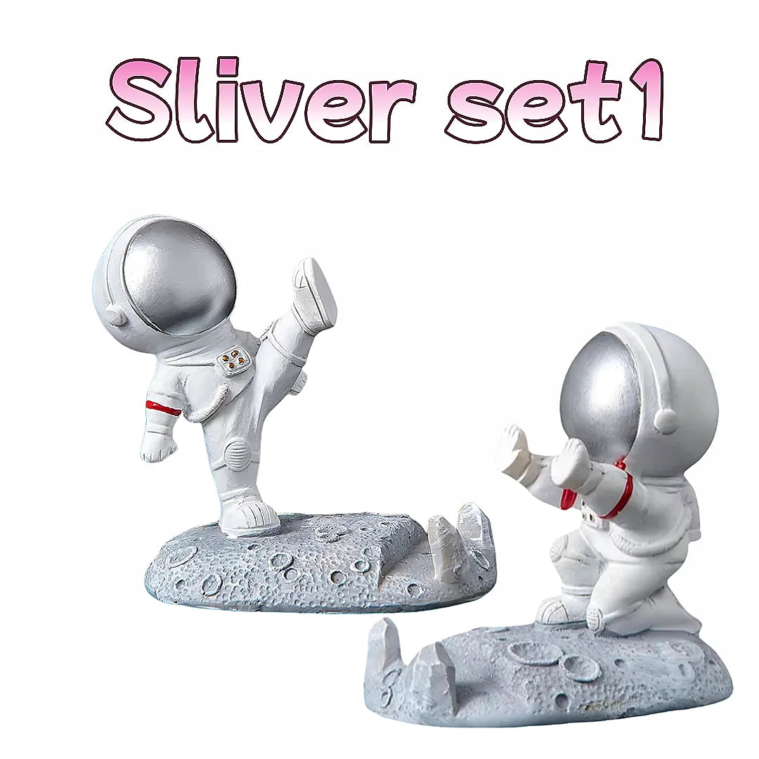 Nordic Astronaut Phone Stand – Spaceman Desk Holder for Office Decor Gifts