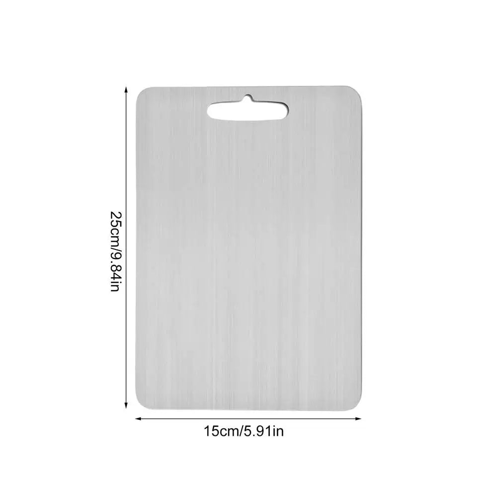 Titanium Cutting Board – Double Thick Metal Surface for Kitchen and Camping