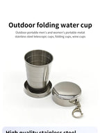 Stainless Steel Telescopic Cup – Portable Folding Drinkware for Camping