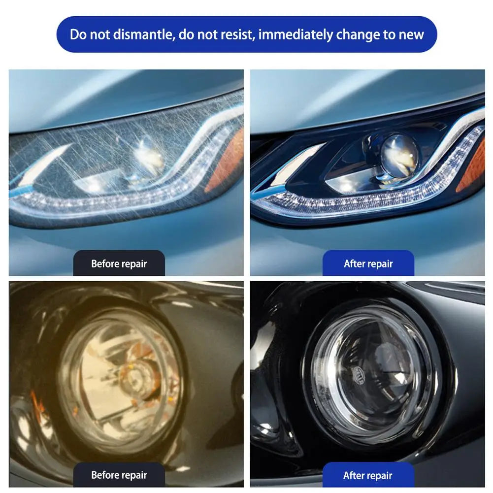 Car Headlight Restoration Kit – Chemical Polish for Auto Headlamp Repair