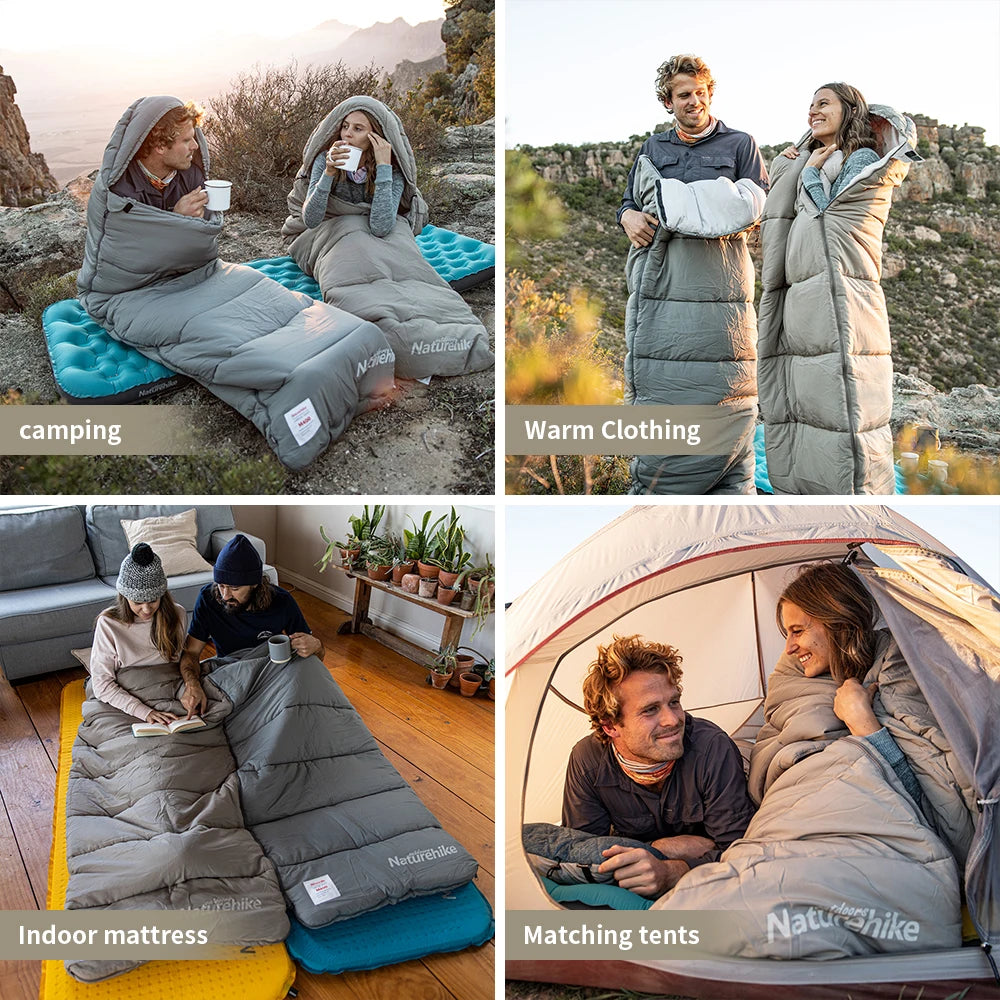 Ultralight Winter Sleeping Bag – Waterproof Hooded Gear for Outdoor Camping