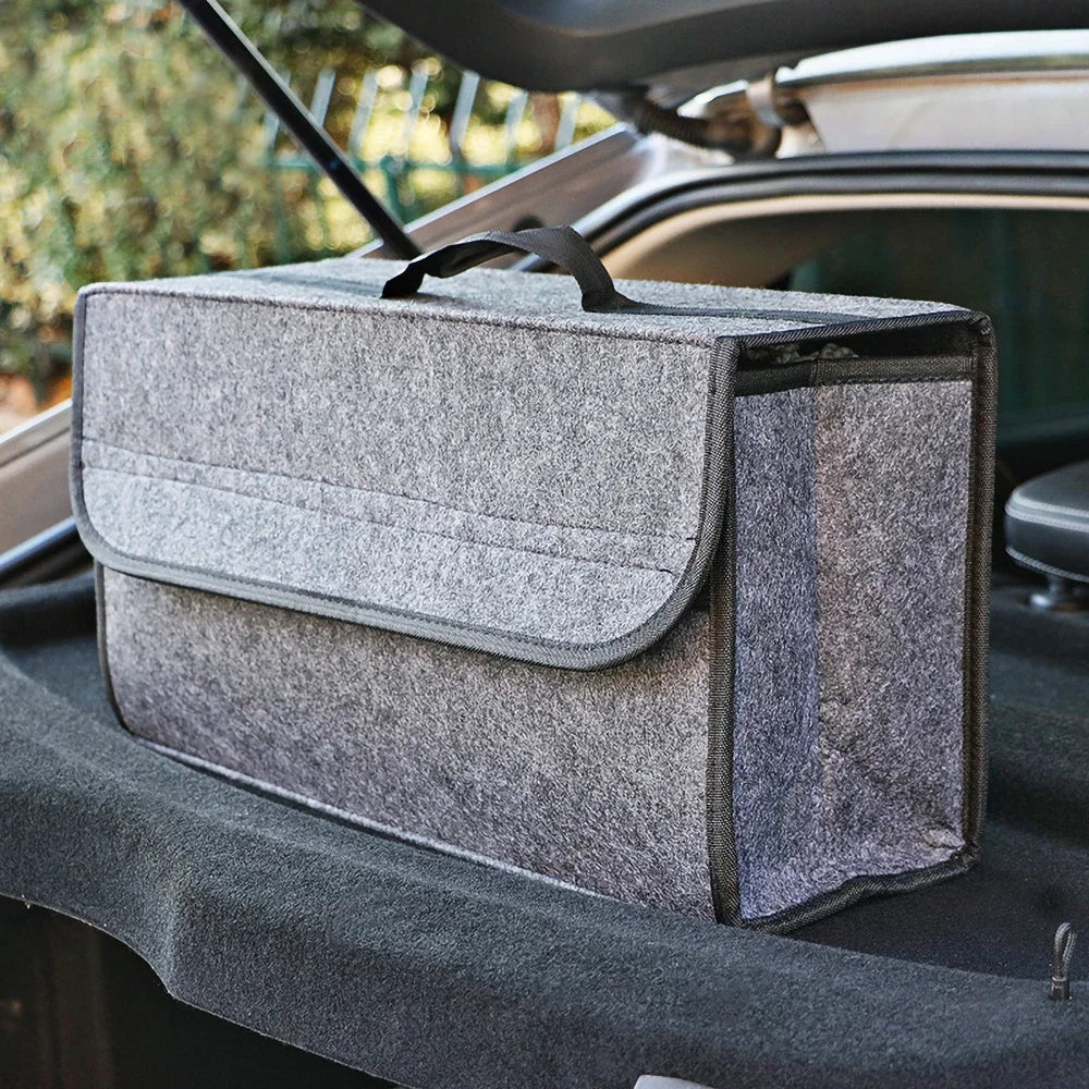 Large Felt Trunk Organizer – Anti-Slip Storage Bag for Car Cargo Management