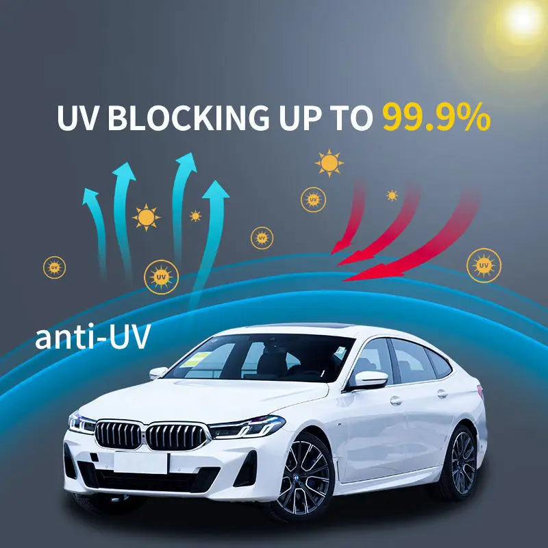 Car Window Tint Film – UV Protection Vinyl for Privacy and Solar Heat Blocking