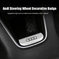 Aluminum S-Line Steering Wheel Emblem – Decorative Car Interior Accessory