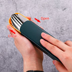 Portable Stainless Steel Cutlery Set – Durable Flatware for Camping and Travel
