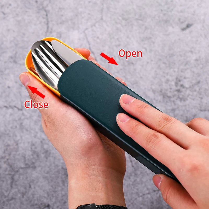 Portable Stainless Steel Cutlery Set – Durable Flatware for Camping and Travel
