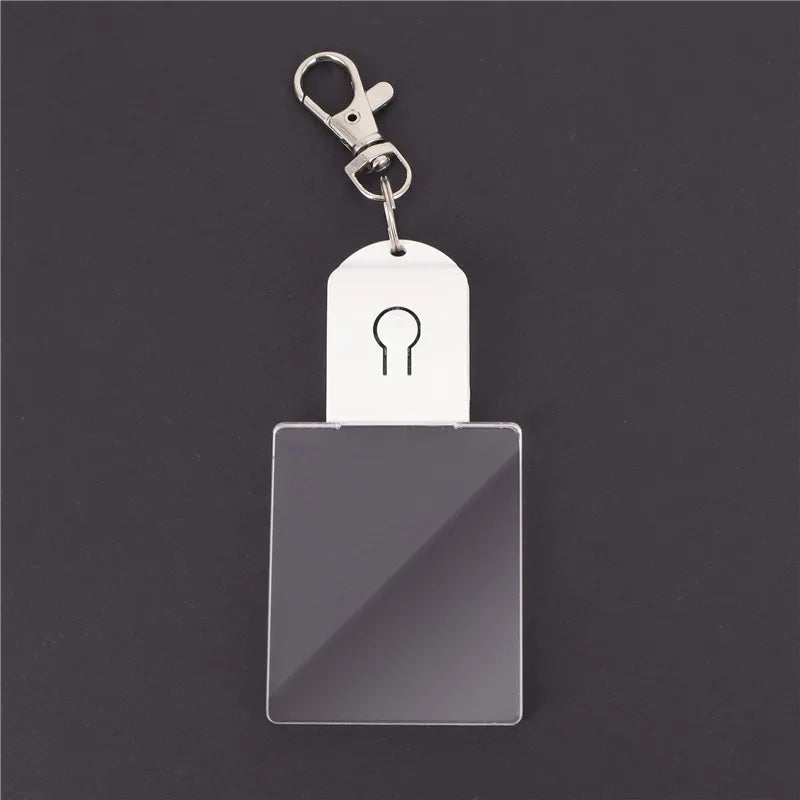 Acrylic LED Keychain – RGB Light Up Key Pendant for DIY Wedding Decor Gifts