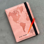 Personalized Passport Cover – RFID Blocking World Map Design for Travel