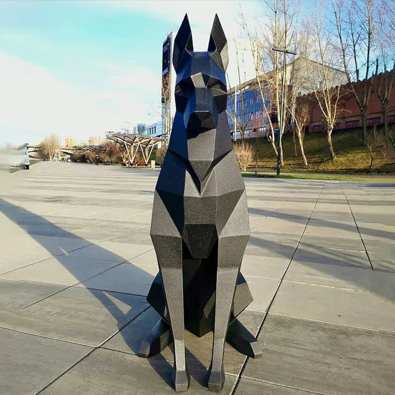 Doberman 3D Papercraft Sculpture – DIY Animal Model for Home Decor