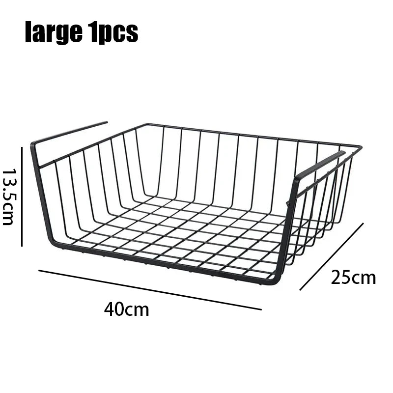 Metal Hanging Storage Basket – Multipurpose Organizer for Kitchen and Bedroom