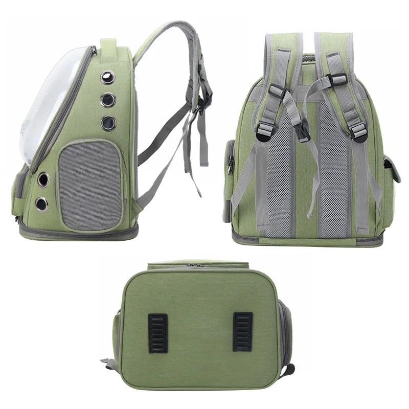Transparent Pet Carrier Backpack – Breathable Travel Bag for Cats and Dogs