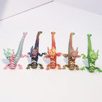3D Printed Winged Dragon Figurine – Crystal Ornament for Desk Decor Gift