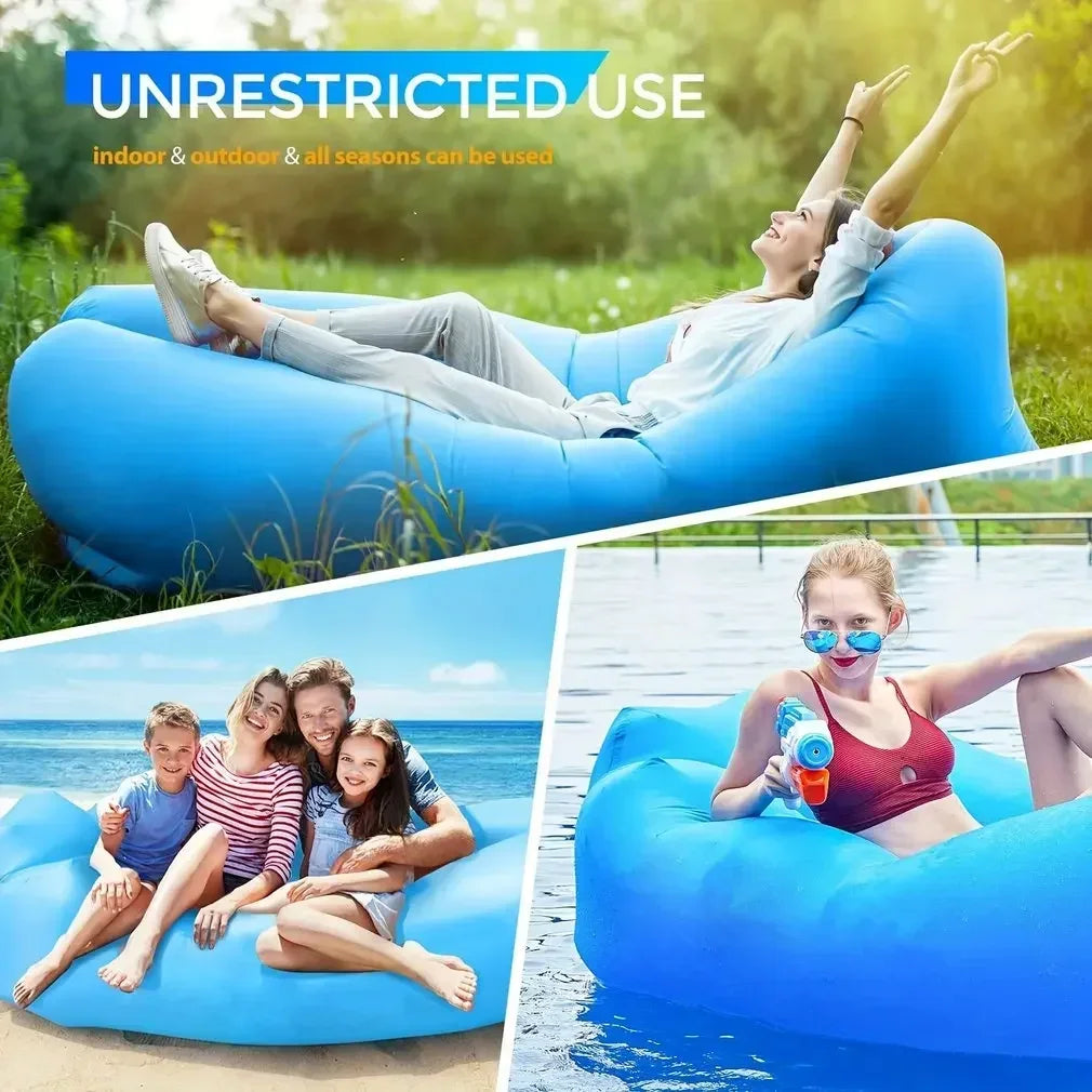 Portable Inflatable Camping Sofa – Folding Air Lounger for Outdoor Travel
