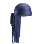 Silky Long Tail Durag – Satin Wave Cap for Men and Women Hair Styling