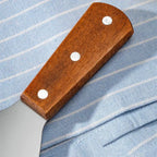 Stainless Steel Oblique Spatula – Wooden Handle for Grilling and Cooking