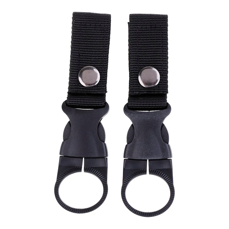 Nylon Webbing Bottle Holder – Tactical Carabiner Hook for Outdoor Hiking