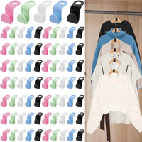 Plastic Hanger Connector Hooks – Space Saving Extender for Closet Organization