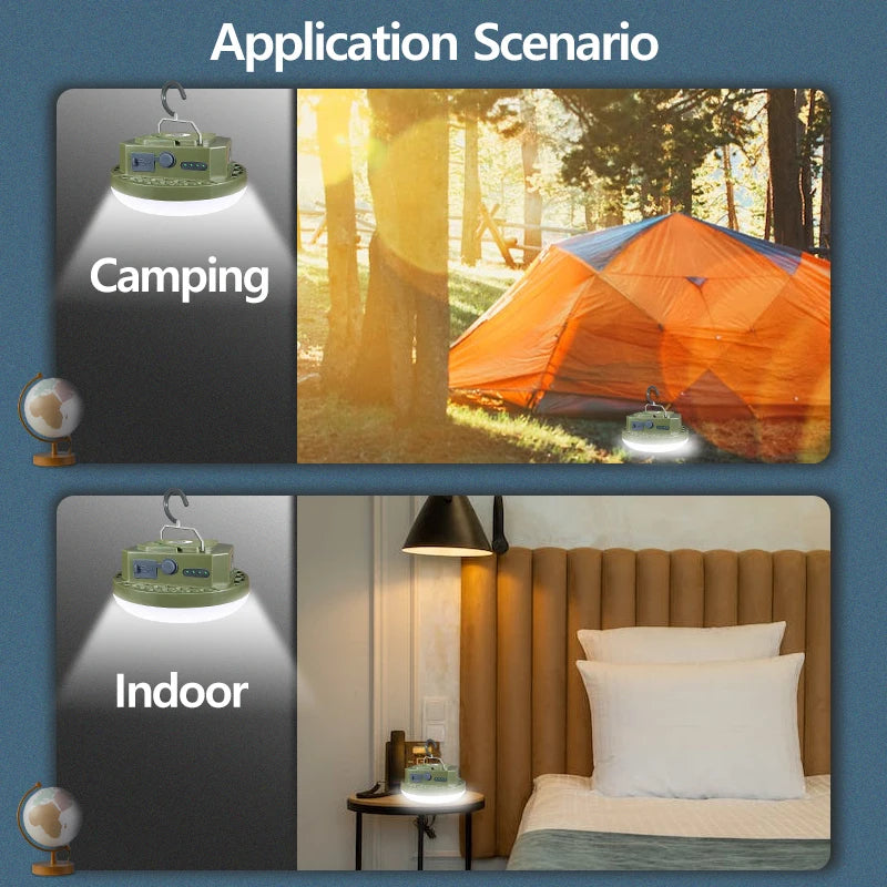 Rechargeable LED Camping Lantern – Magnetic Portable Light for Outdoor Tent