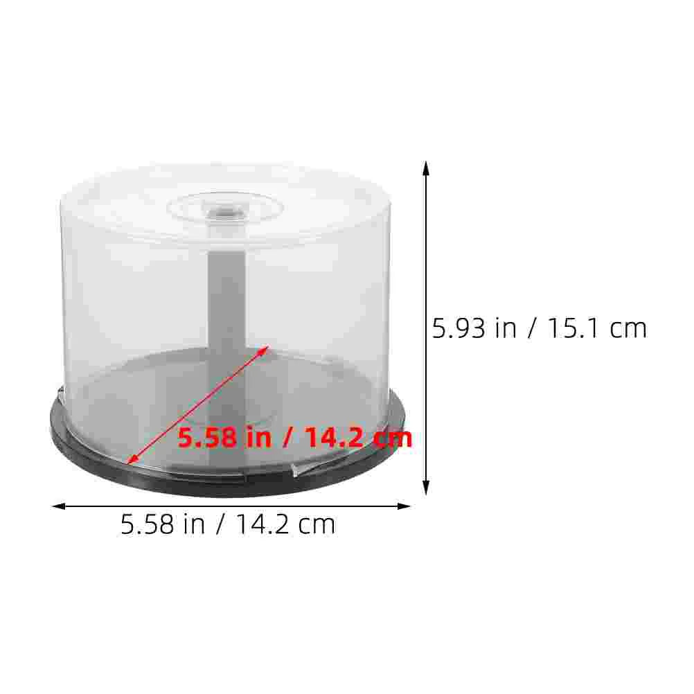 Empty DVD Storage Bucket – Protective Plastic Spindle Case for Car Travel