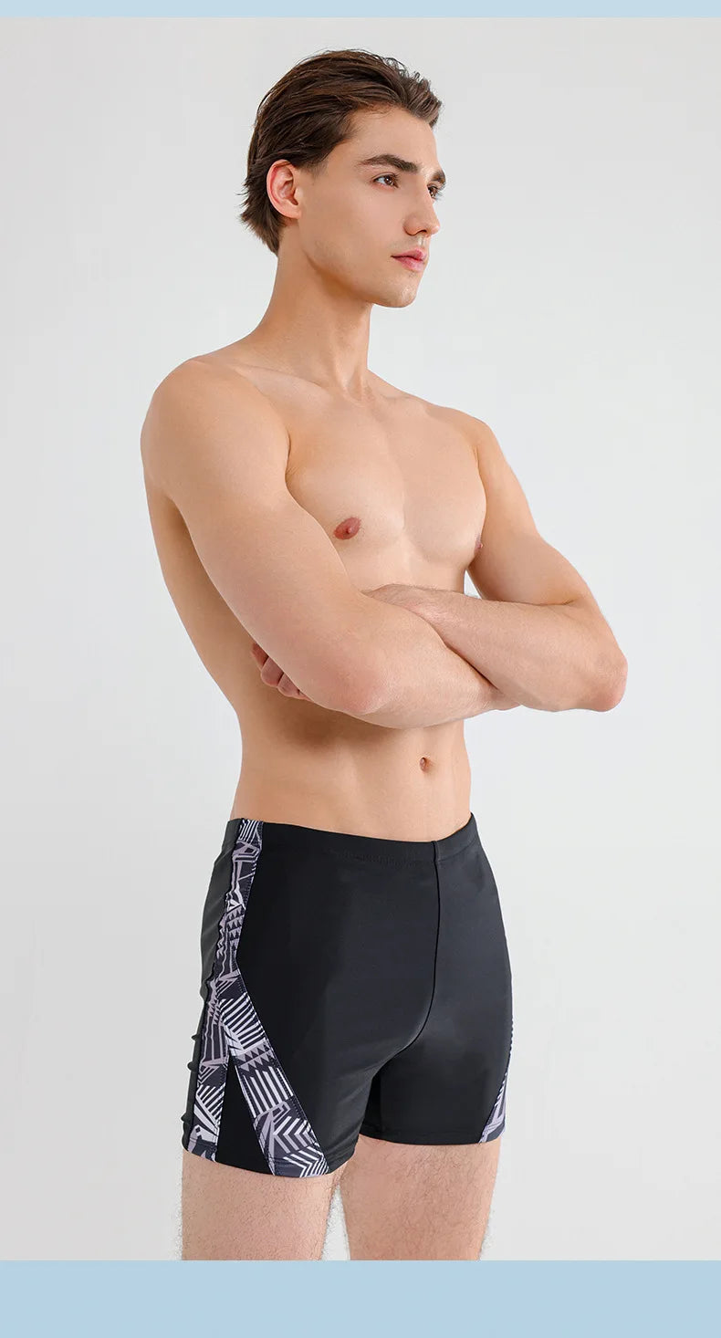 Men's Quick-Dry Swim Trunks – Anti-Embarrassment Five-Point Board Shorts for Swimming