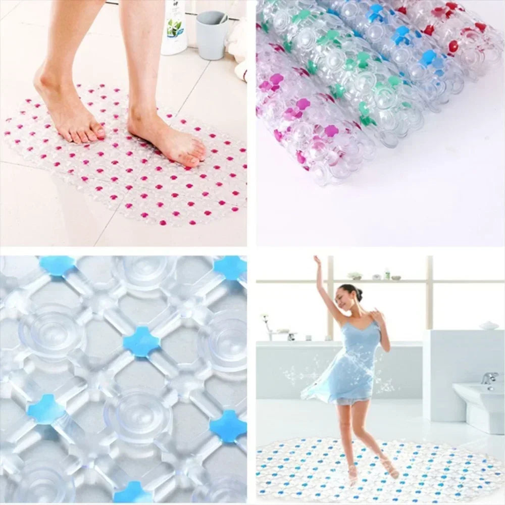 PVC Anti-slip Bath Mat – Massage Shower Pad for Bathroom Safety