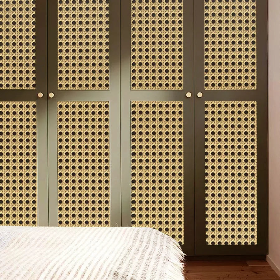 Honeycomb Grid Wallpaper – Luxury Chinese Retro Style for Home Decor