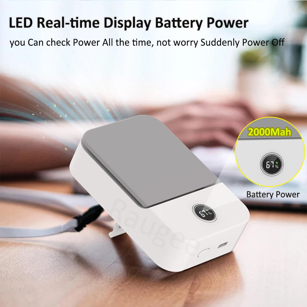 Portable Waist Fan – Rechargeable Bladeless Air Cooler for Outdoor Cooling