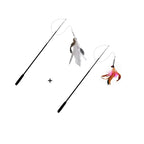 Telescopic Carbon Fiber Cat Wand – 1.8m Interactive Feather Toy for Pet Play